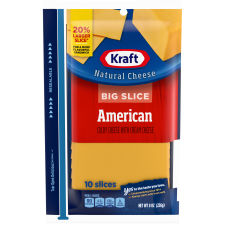 Kraft Big Slice American Cheese Slices Colby Cheese Cream Cheese, 10 ct Pack