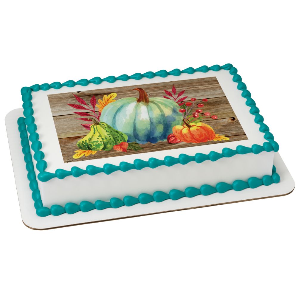 Image Cake Watercolor Fall Harvest