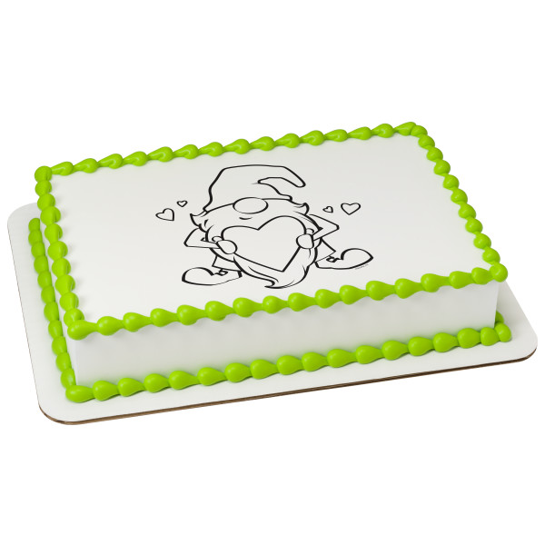 Paintable Love Gnome PhotoCake® Edible Image®