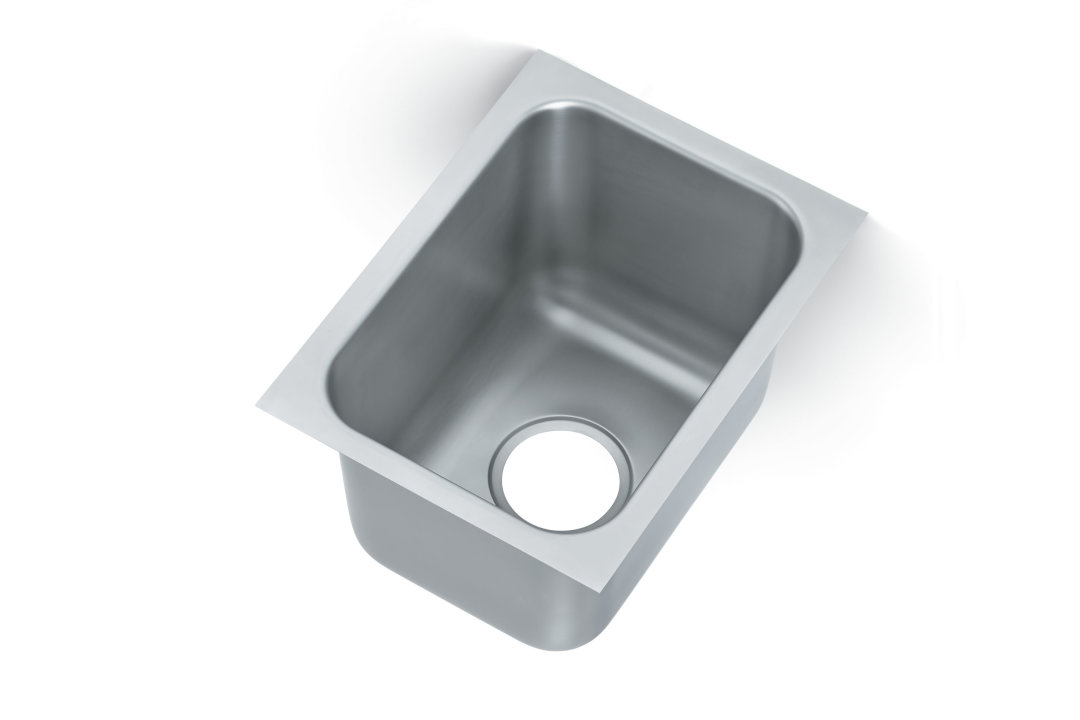 10-inch single-bowl heavy-weight stainless steel undermount welded-in sink