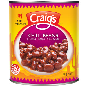 craig's® chilli beans 3kg x 3 image