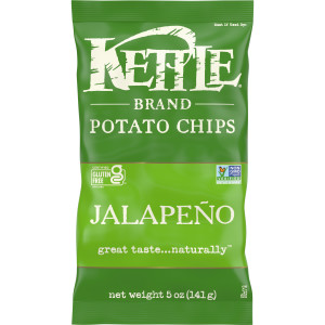Kettle Brand Potato Chips, Jalapeno Kettle Chips, 5 Oz