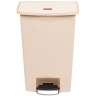 Rubbermaid Commercial, Streamline, Step-On, 13 gal, Resin, Beige, Rectangle, Receptacle