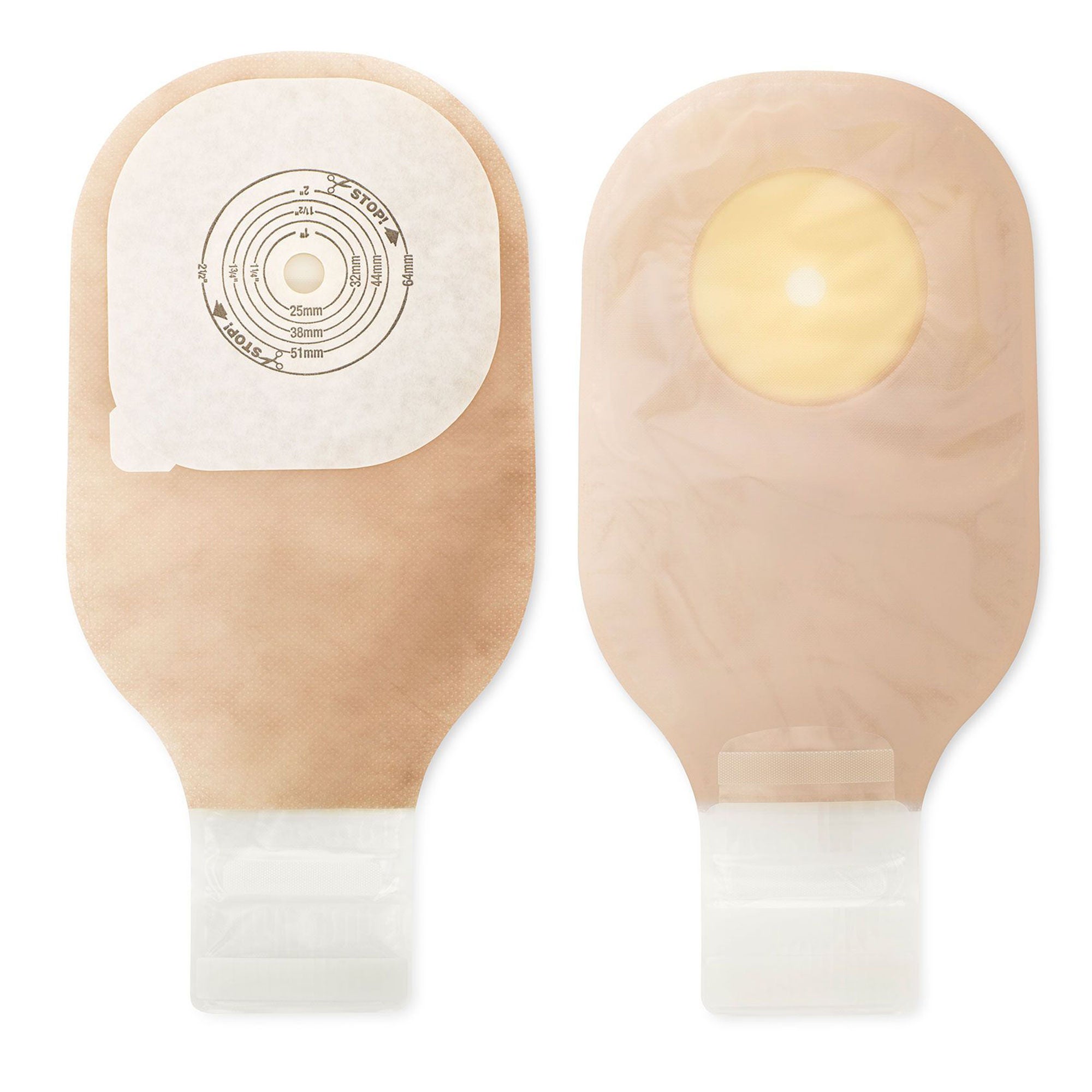 Premier™ One-Piece Transparent Filtered Ostomy Pouch, Cut to fit 75 x 65 mm