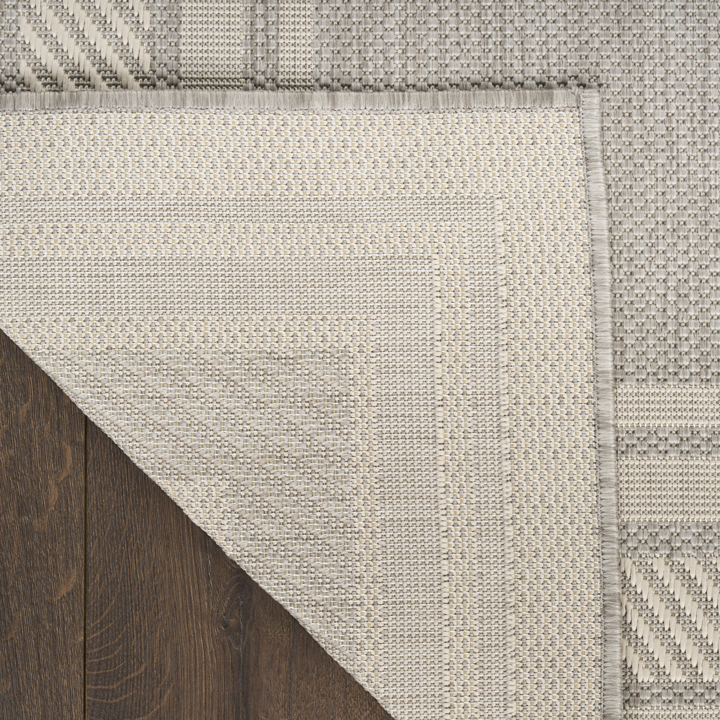 Nourison Horizon Indoor/Outdoor 6' x 9' Grey Modern Rug