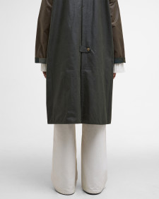 Evette Waxed Car Coat Fern/Beech/Ancient Tartan