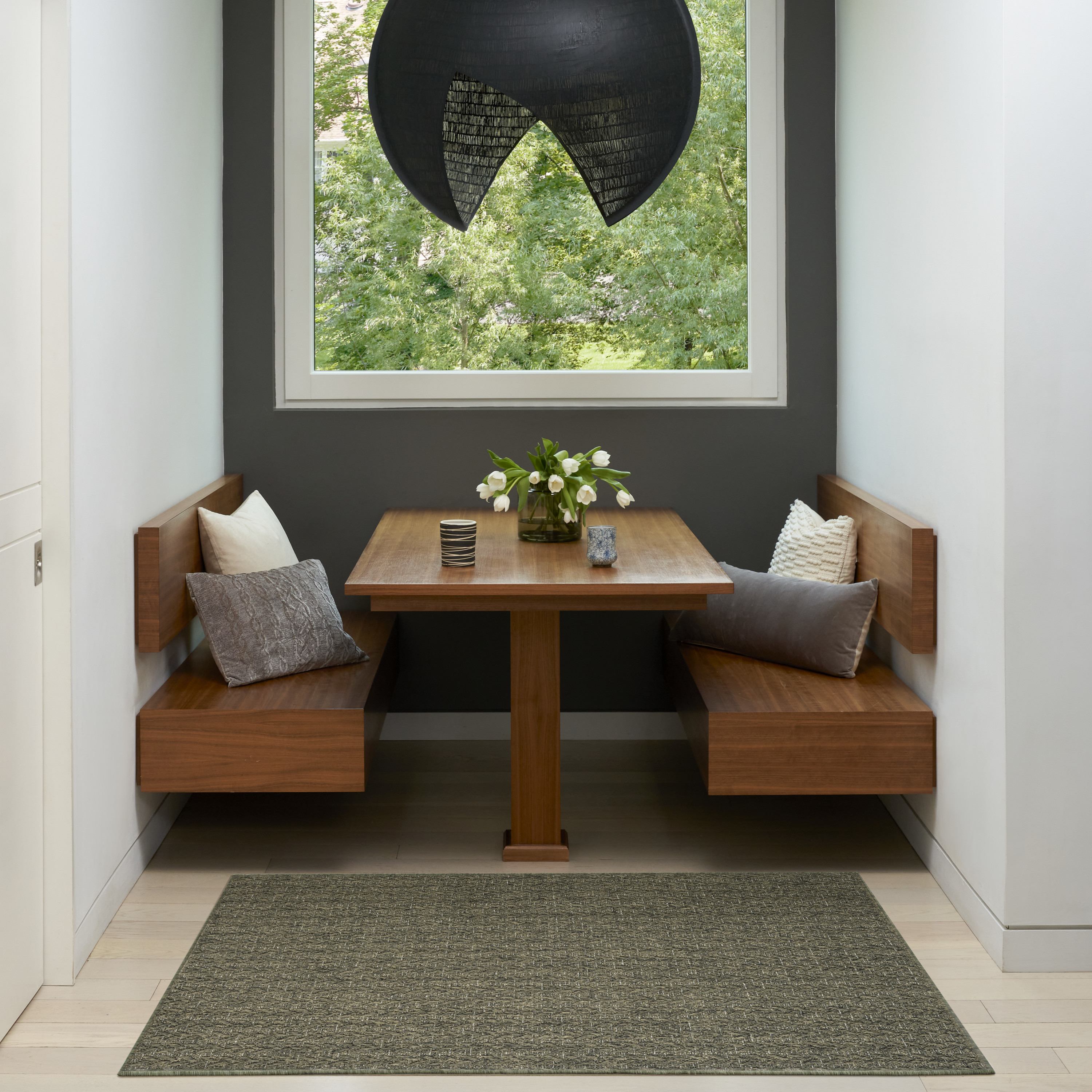 Nourison Tulum 3' x 5' Olive Outdoor Rug