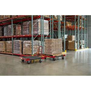 Rubbermaid Commercial, Towable Pallet Cart, 50" X 50", Red/Black