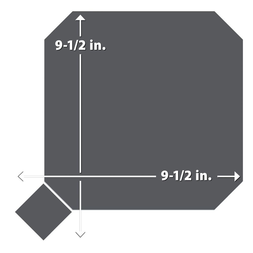 Vaudeville Octagon Antracita with Taco Antracita 7-7/8 in. x 7-7/8 in. Porcelain Floor and Wall Tile