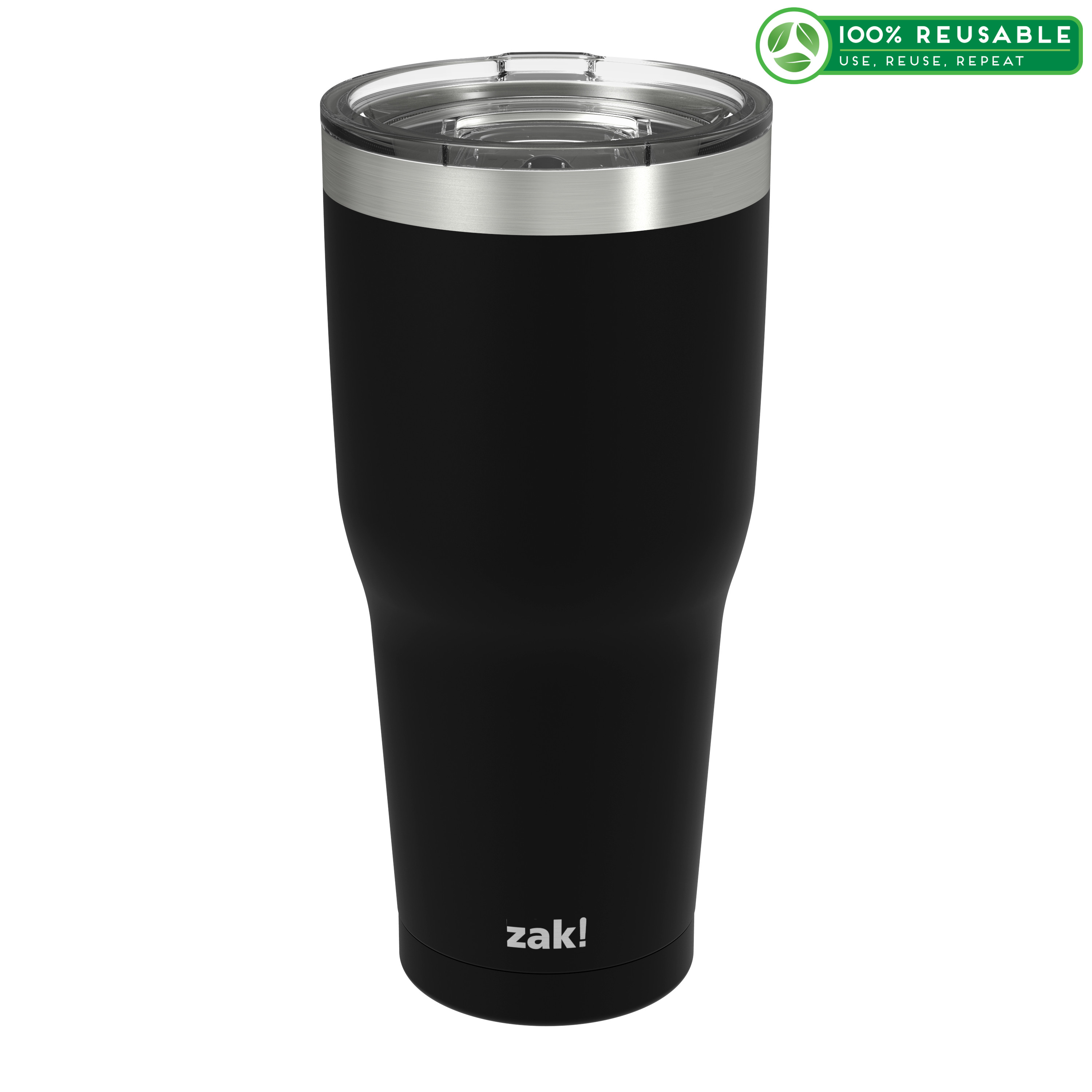 Zak Hydration 30 ounce Vacuum Insulated Stainless Steel Tumbler, Black slideshow image 1 Zak Hydration 30 ounce Vacuum Insulated Stainless Steel Tumbler, Black slideshow image 1