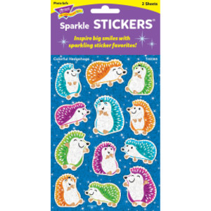 Colorful Hedgehogs Sparkle Stickers&reg;, 24 ct