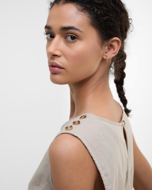 Lucy Sleeveless Blouse Light Sand
