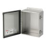 Continuous Hinge Enclosure, Industrial Enclosure, Stainless Steel, 7.5 in. H, 4.94 in. W, 4 in. D