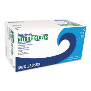 Boardwalk, General Purpose Gloves, Nitrile, 4.0 mil, Powder Free, S, Blue