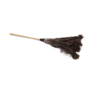 Boardwalk, Professional Ostrich Feather Duster, 16" Handle, Ostrich Feather, Gray, 12 in