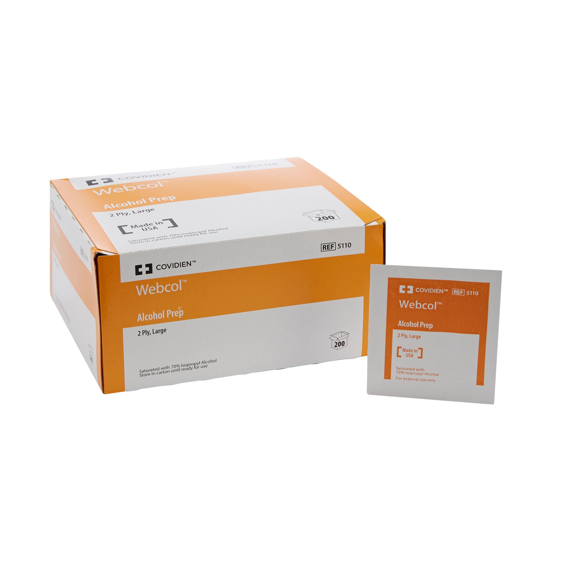 Webcol™ Alcohol Prep Pad, 1.5 x 3.25 Inch, Individual Packets