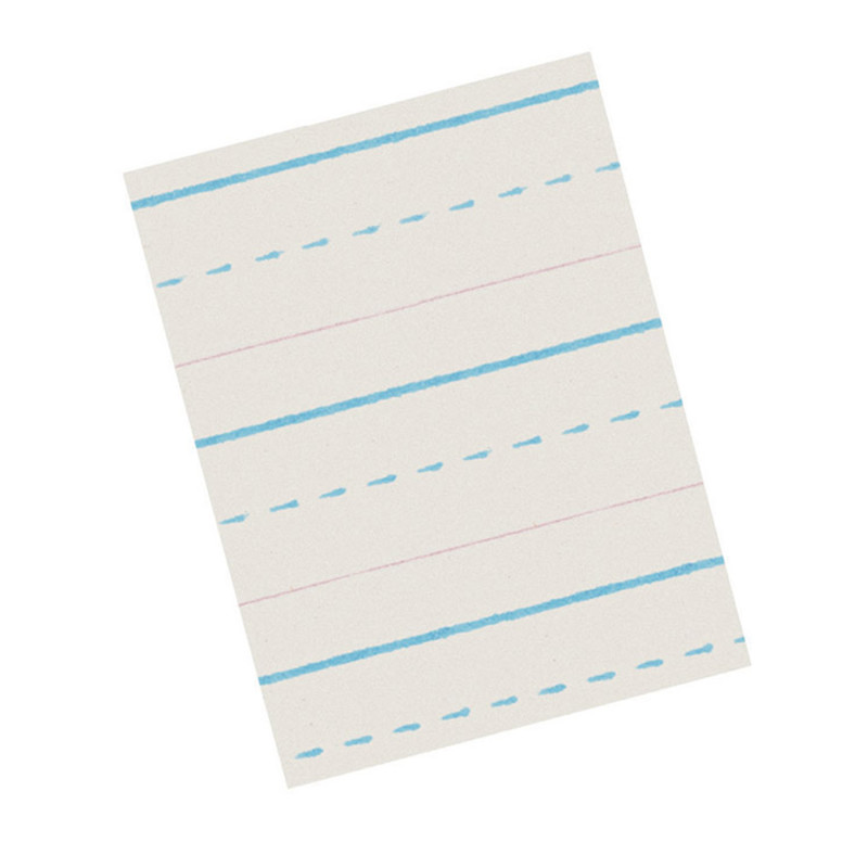 Newsprint Handwriting Paper, Dotted Midline, Grade 2, 1/2" x 1/4" x 1/4" Ruled Long, 10.5" x 8", 500 Sheets Per Pack, 3 Packs