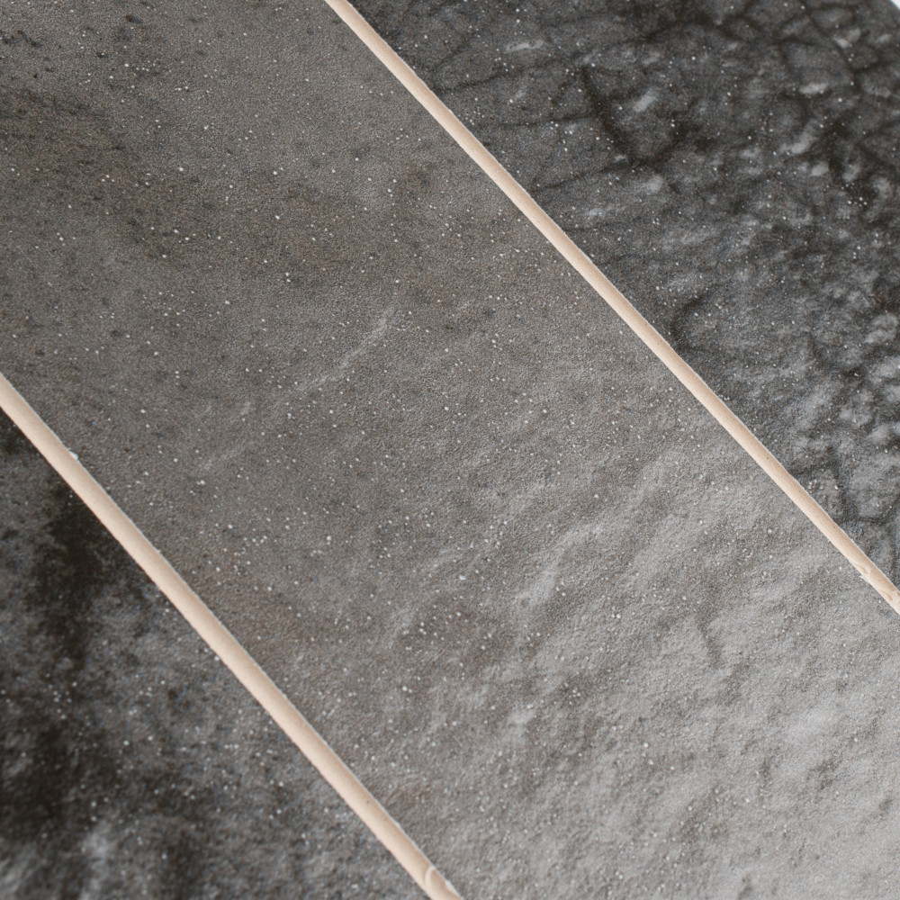 Kings Raku Black 7-7/8 in. x 15-3/4 in. Ceramic Wall Tile