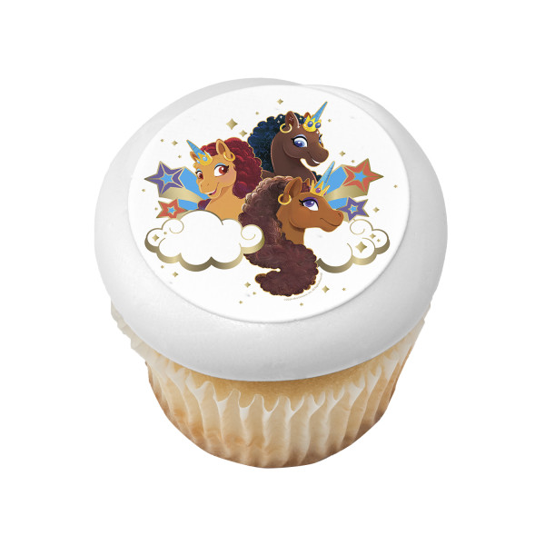 Afro Unicorn Friendship PhotoCake® Edible Image®