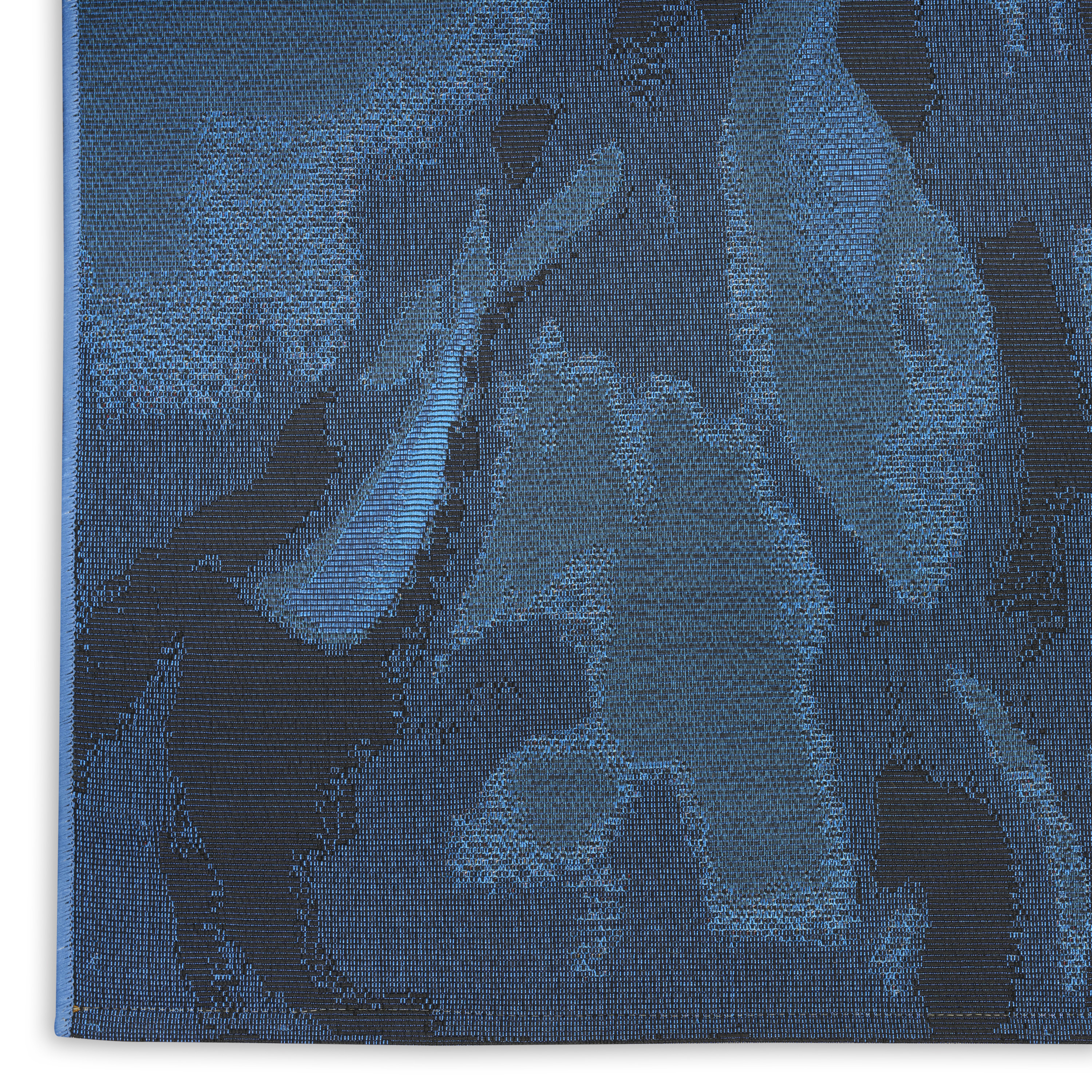 Nourison Color Splash 5'3" x 7'3" Blue Ivory Modern Rug