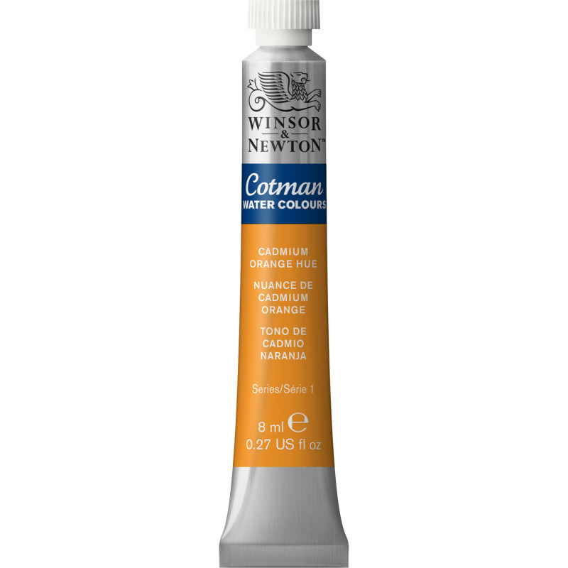 Cotman Watercolor Paint, 8 mL Tube, Cadmium Orange Hue