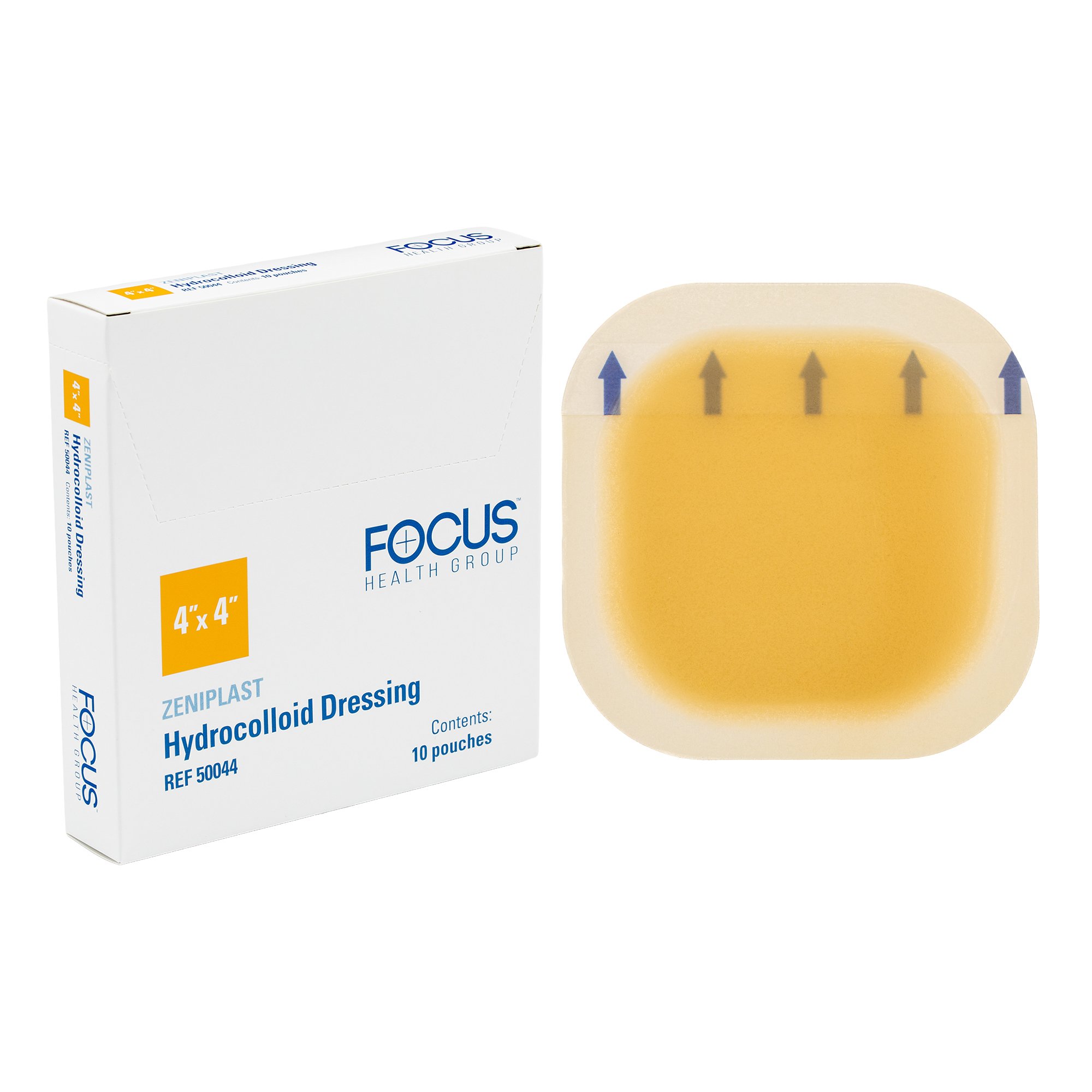 Focus Health Group DRESSING, WOUND HYDROCOLLOID ZENIPLAST 4"X4" (10/BX)