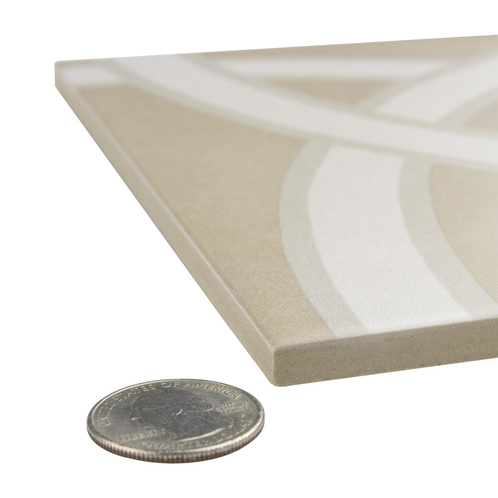 Caprice Pastel Loop 7-7/8 in. x 7-7/8 in. Porcelain Floor and Wall Tile