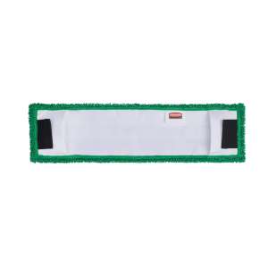 Rubbermaid Commercial, Adaptable Microfiber Flat Mop Pad, 18"W, Green