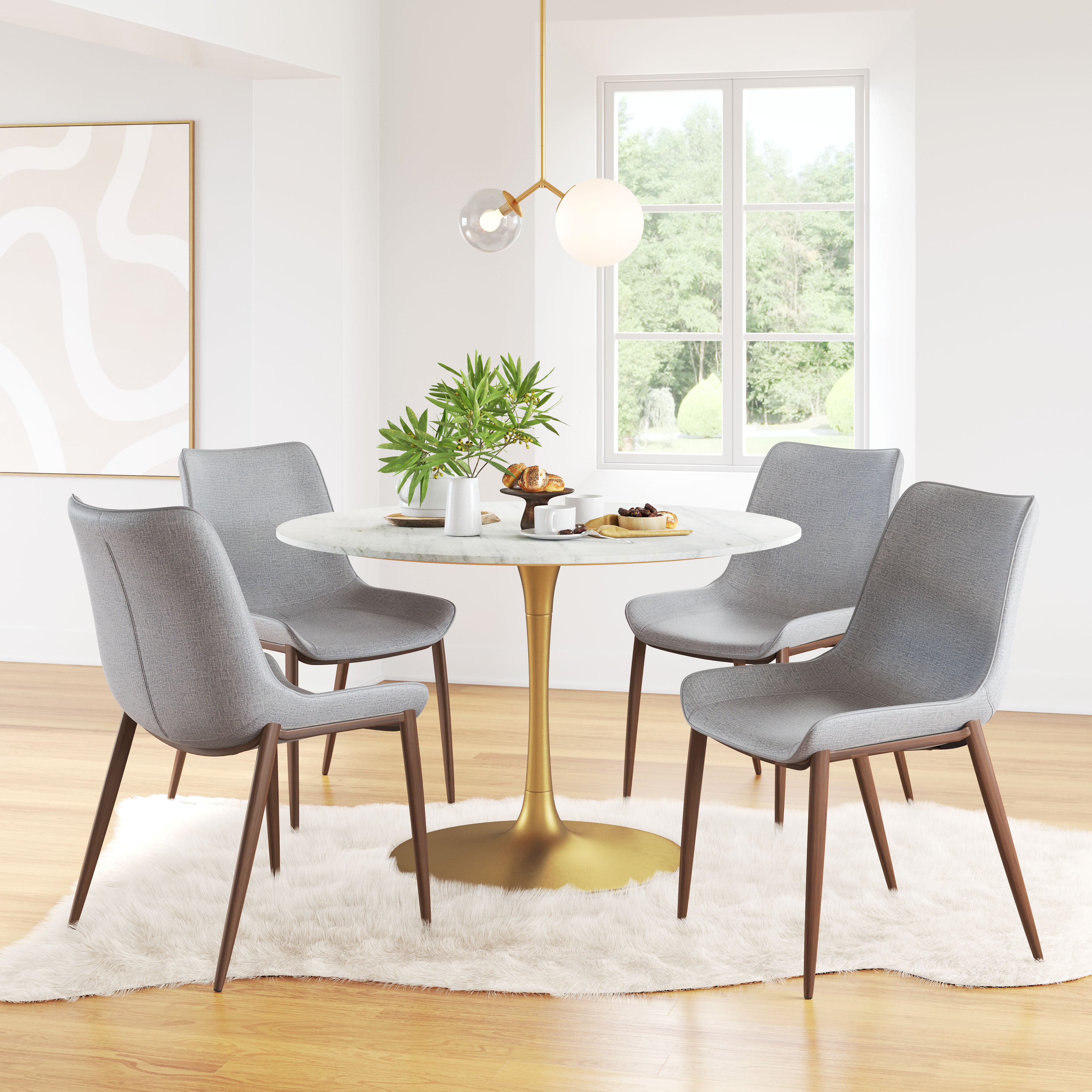 Magnus Dining Chair (Set of 2) Slate Gray & Walnut product image
