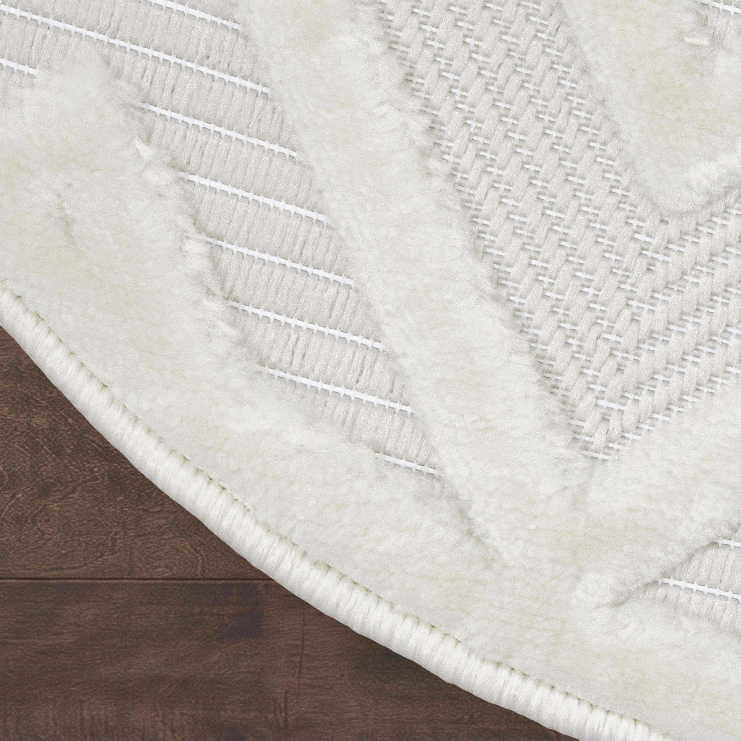 Nourison Versatile 10' x Round Ivory White Modern Rug