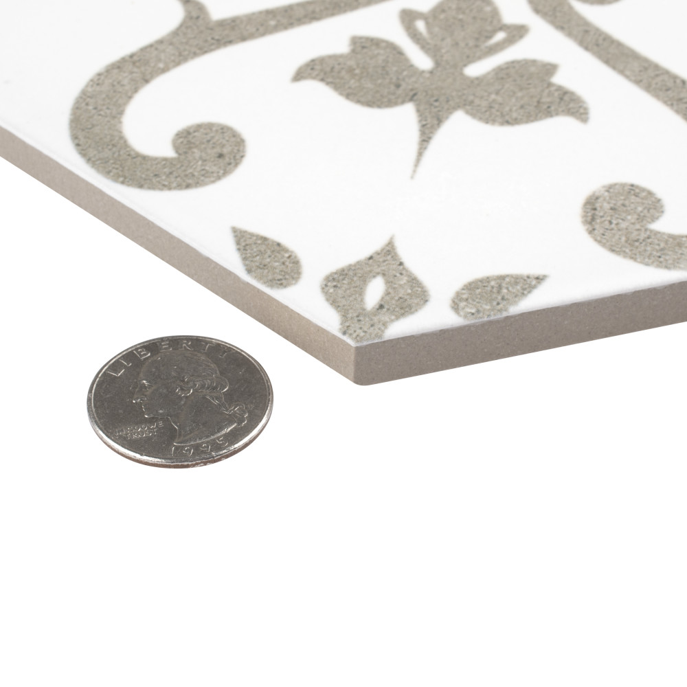 Fantasy Hex Mix 8-5/8 in. x 9-7/8 in. Porcelain Floor and Wall Tile