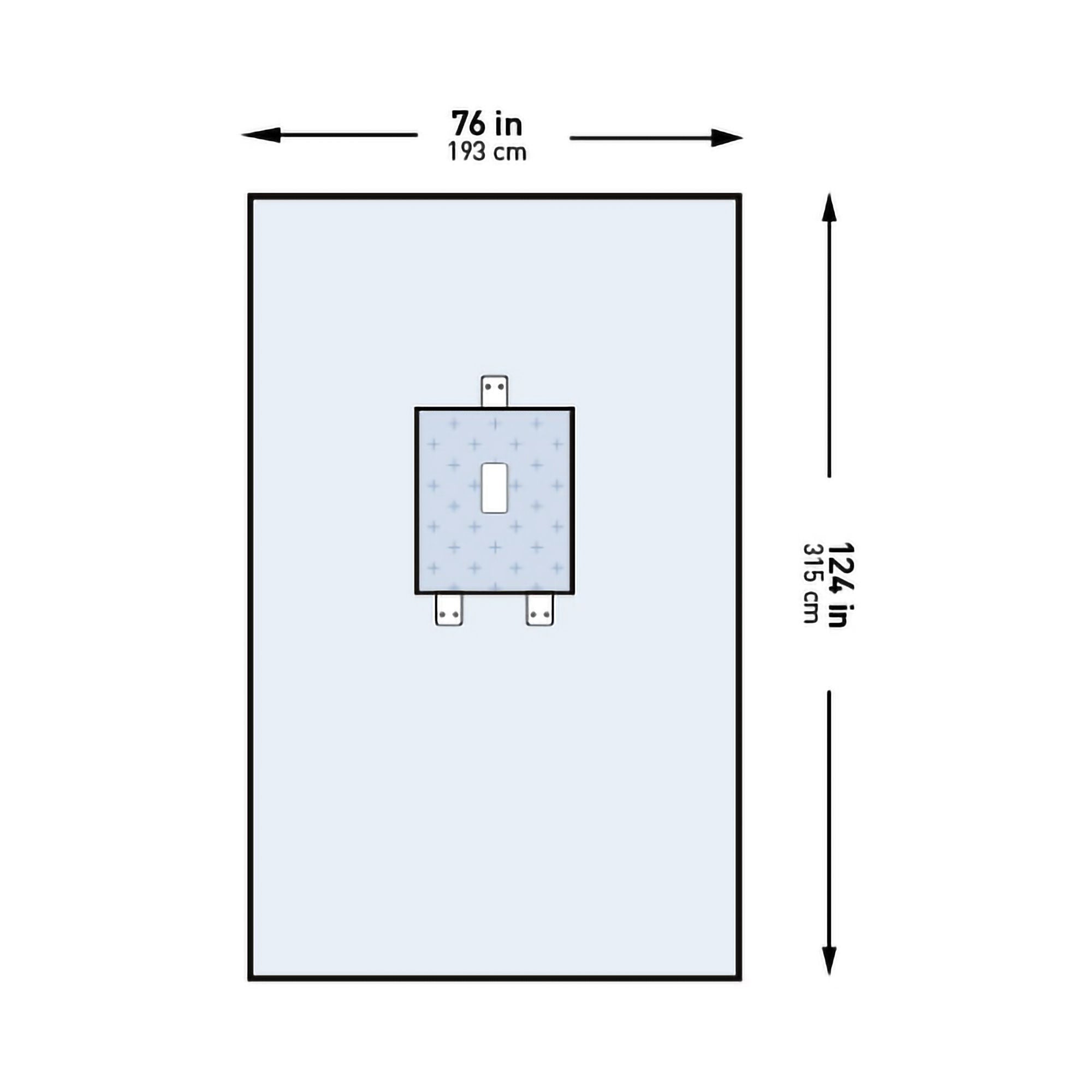 McKesson Sterile Pediatric Laparotomy Drape, 76 x 124 Inch