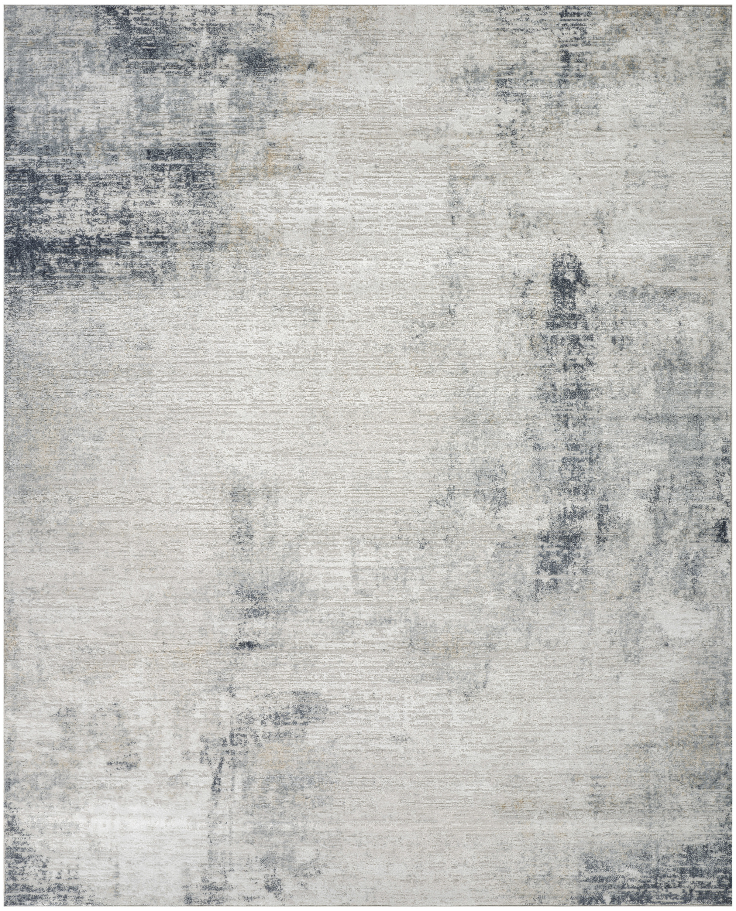 Nourison Dekor 7'10" x 9'10" Grey Navy Modern Indoor Rug