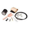 Grounding Kit, Copper, 6 ga, 2-Hole Lug, 3/8 in. Thread, 60 in. L Conductor, Black