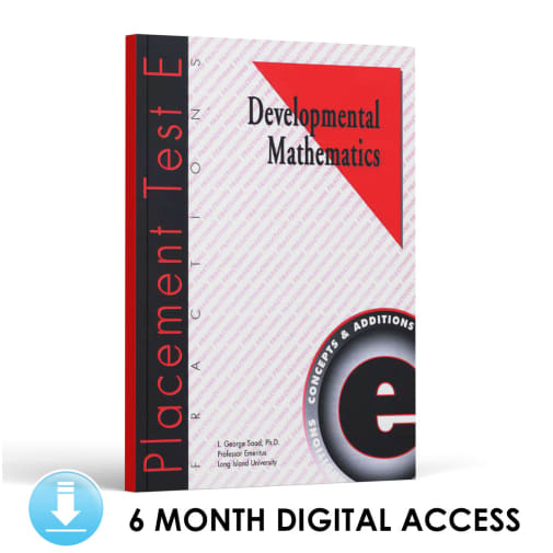 Developmental Math: Placement Test E (6 Month Access)