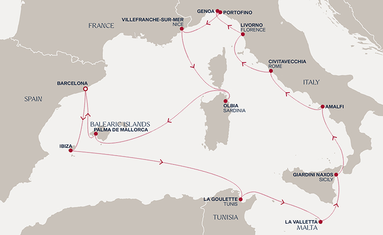 Itinerary map