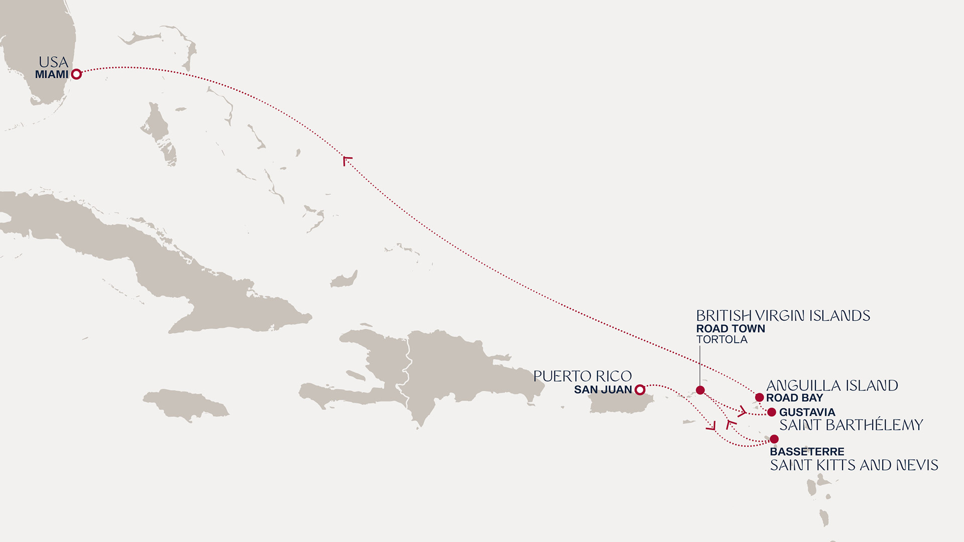 Itinerary map