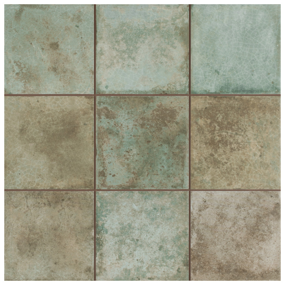 Kings Etna Sage 13-1/8 in. x 13-1/8 in. Ceramic Floor and Wall Tile
