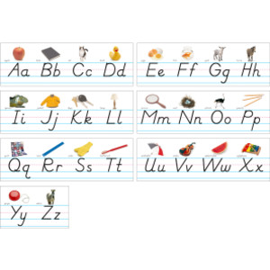 Photo & Modern Manuscript Alphabet Lines Bulletin Board Set