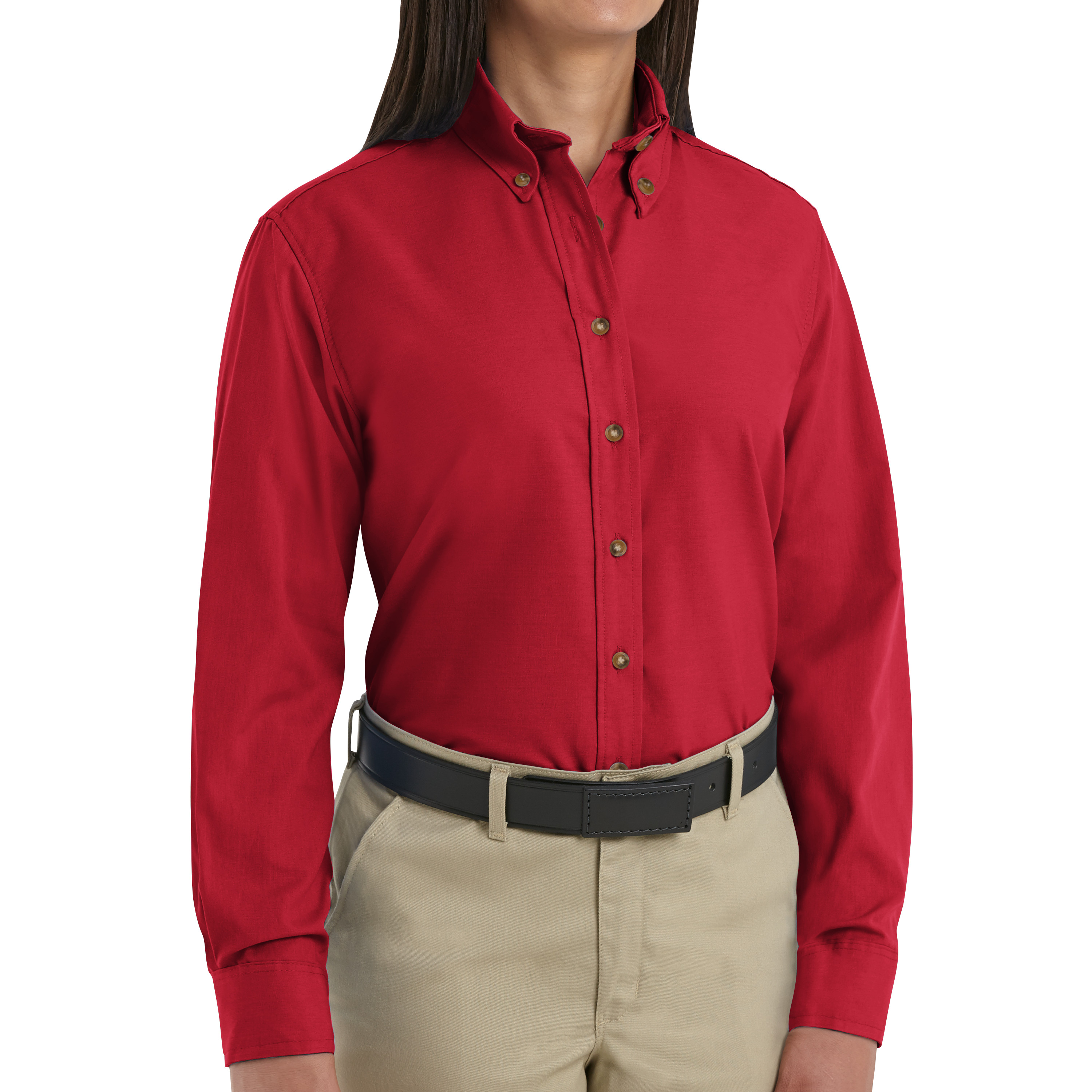 Camisa de vestir de popelina de manga larga Red Kap para mujer - Imagen 17 de 17