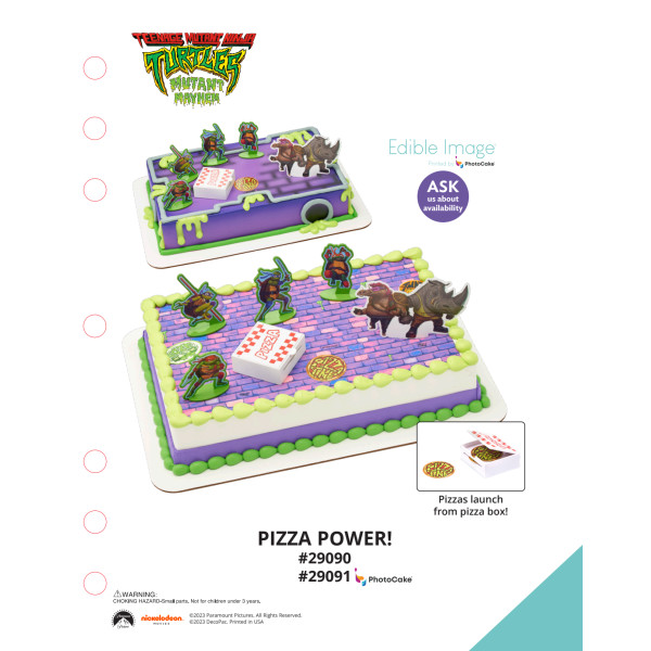 Teenage Mutant Ninja Turtles™ Pizza Power! The Magic of Cakes® PhotoCake® Enhanced Background and Icing Page