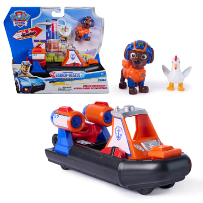 PAW Patrol: Search & Rescue, Zuma Rescue Hovercraft Water Vehicle with 2 Figures, Toy Boat with Pull-Back Action, Kids Toys for Boys & Girls Ages 3+