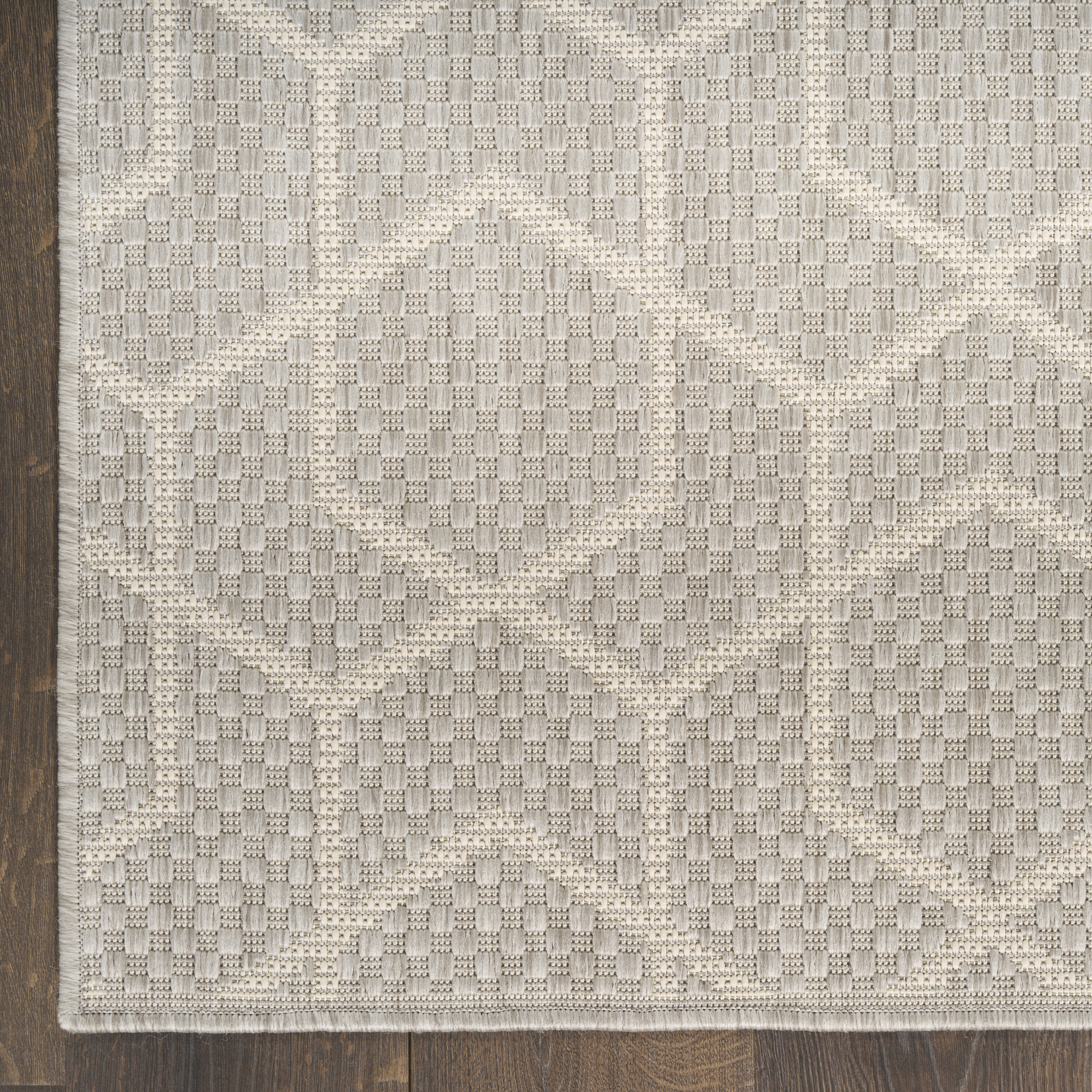 Nourison Horizon Indoor/Outdoor 4' x 6' Grey Modern Rug