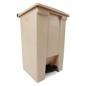 Rubbermaid Commercial, Legacy, Step-on, 12 gal, Plastic, Beige, Rectangle, Receptacle