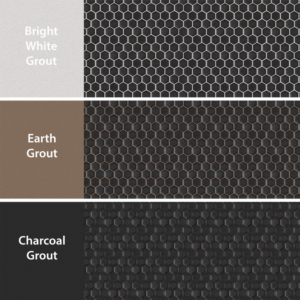 Colmena Hex Matte Carbon 11-1/2 in. x 11-5/8 in. Porcelain Mosaic Tile