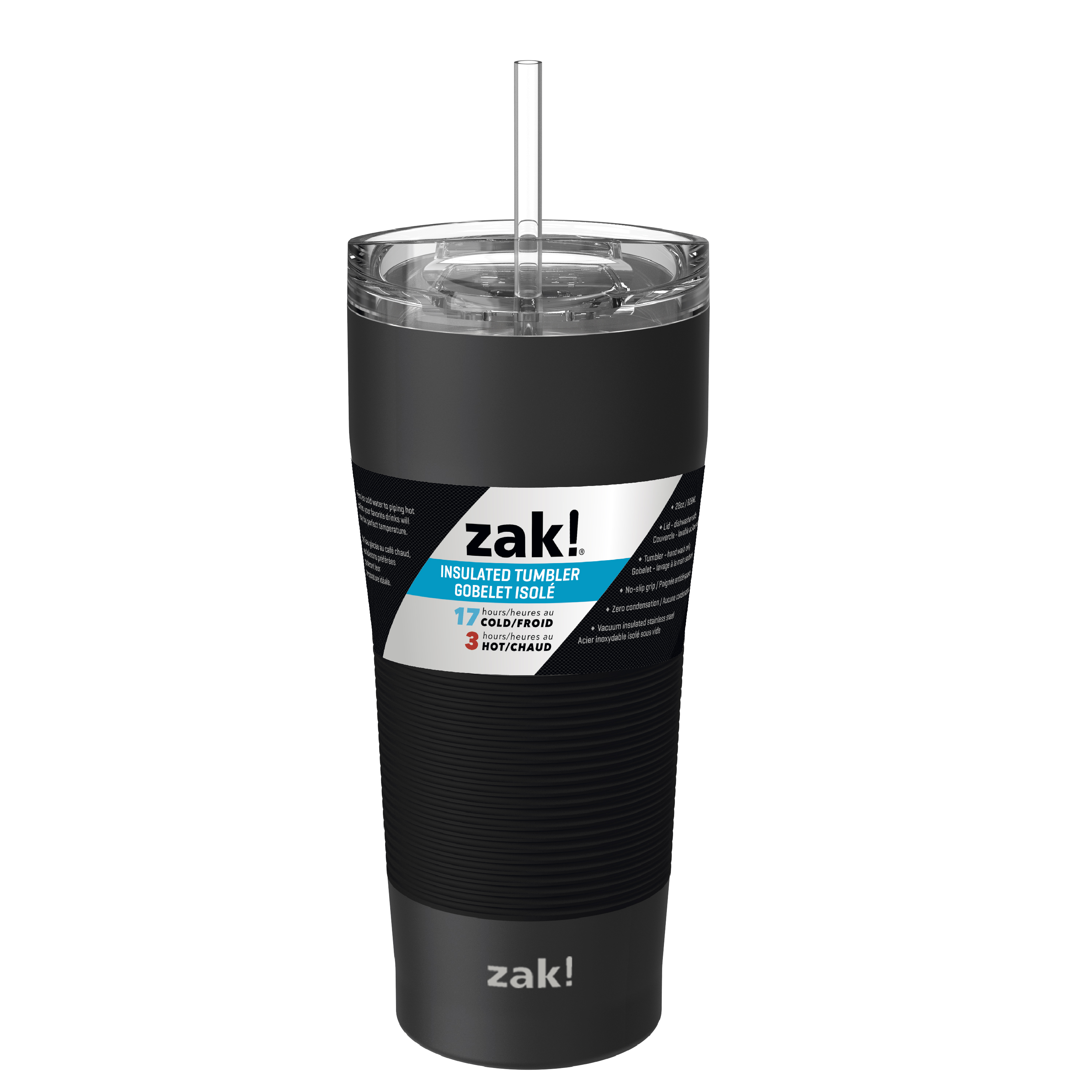 Lynden 28 ounce Stainless Steel Vacuum Insulated Tumbler with Straw, Charcoal slideshow image 1 Lynden 28 ounce Stainless Steel Vacuum Insulated Tumbler with Straw, Charcoal slideshow image 1