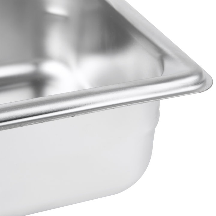 Sixth-size 2 ½-inch-deep Super Pan V® stainless steel steam table pan