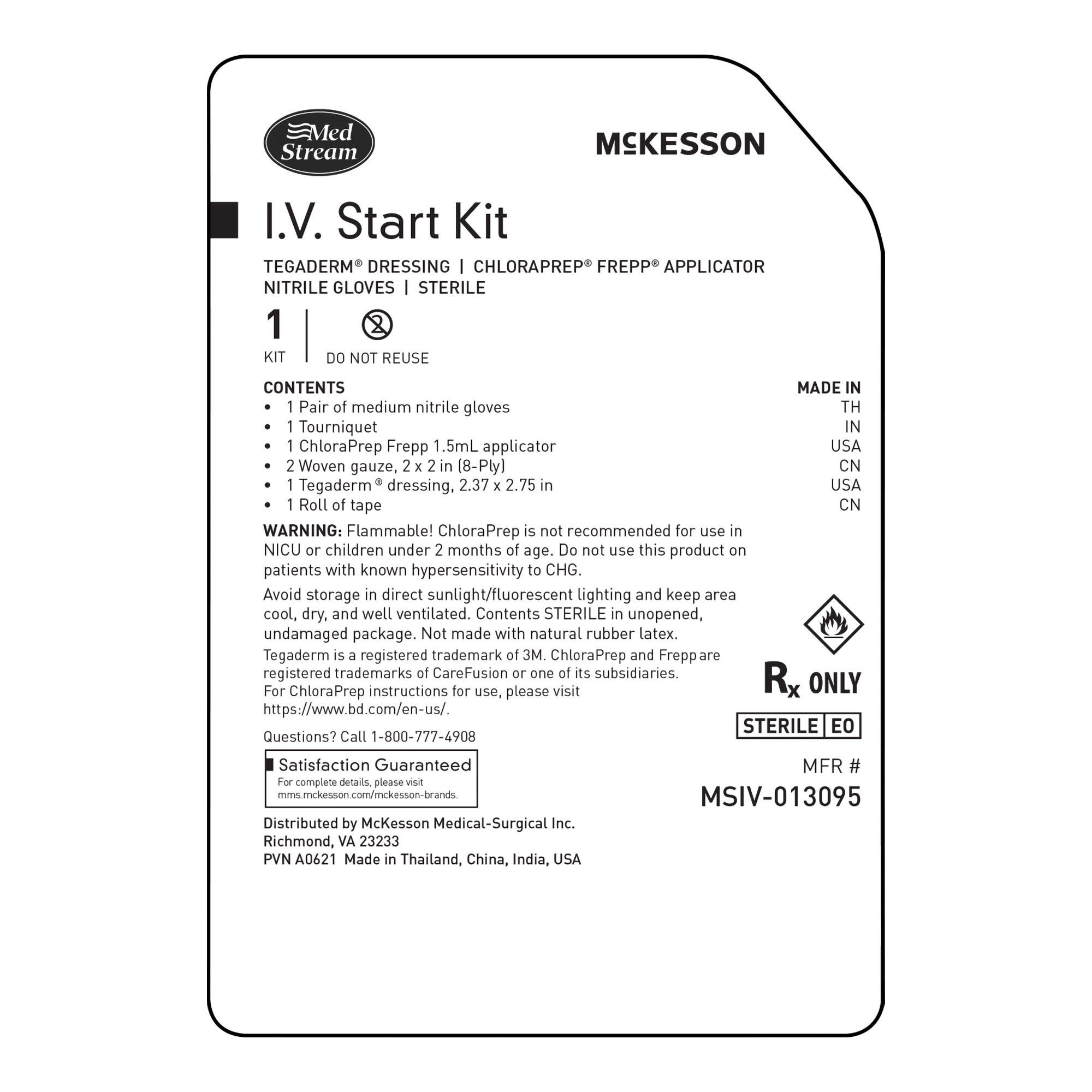 McKesson Brand IV START KIT, W/CHLORAPREP FREPP APPL (50/CS)