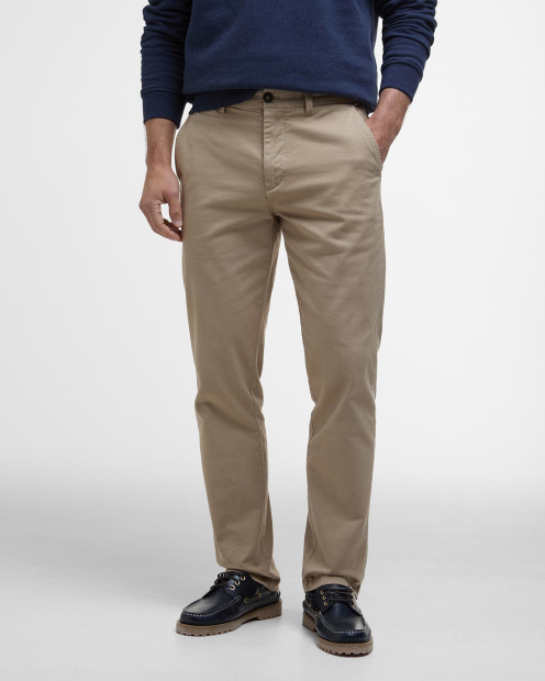Washed Stretch Regular Trousers Washed Stone