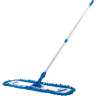 Carlisle, Flo-Pac, Microfiber Hook & Loop Dry Dust Mop with Fringe, 24"W, Blue